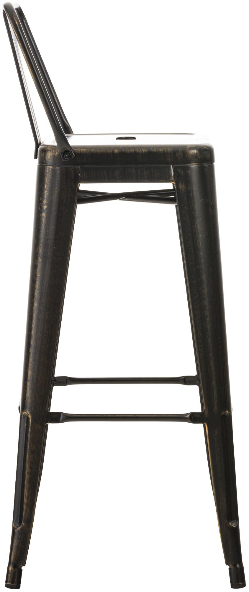 Barhocker Mason antik schwarz-gold