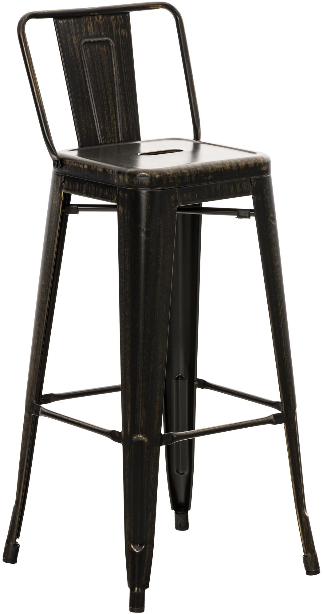 Barhocker Mason antik schwarz-gold