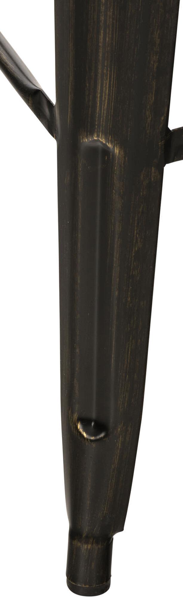 Barhocker Mason antik schwarz-gold