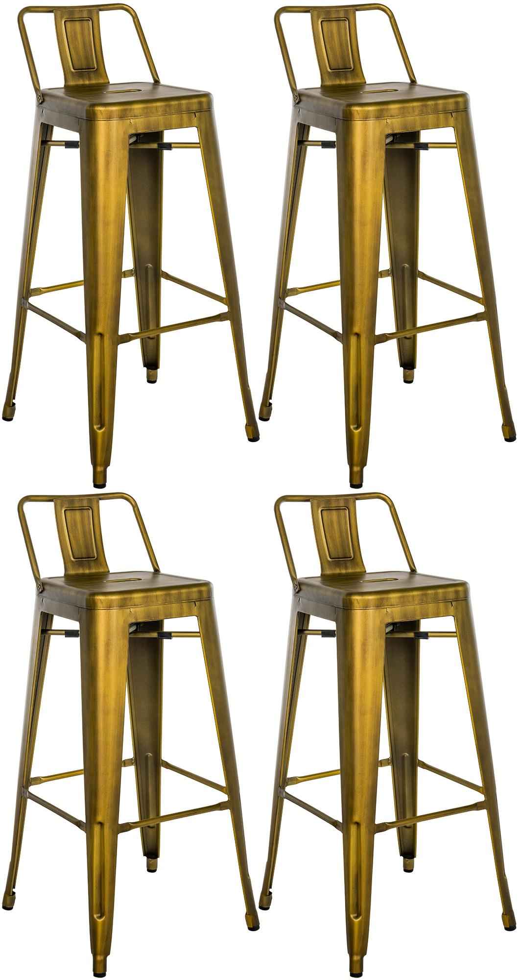 4er Set Barhocker Mason gold