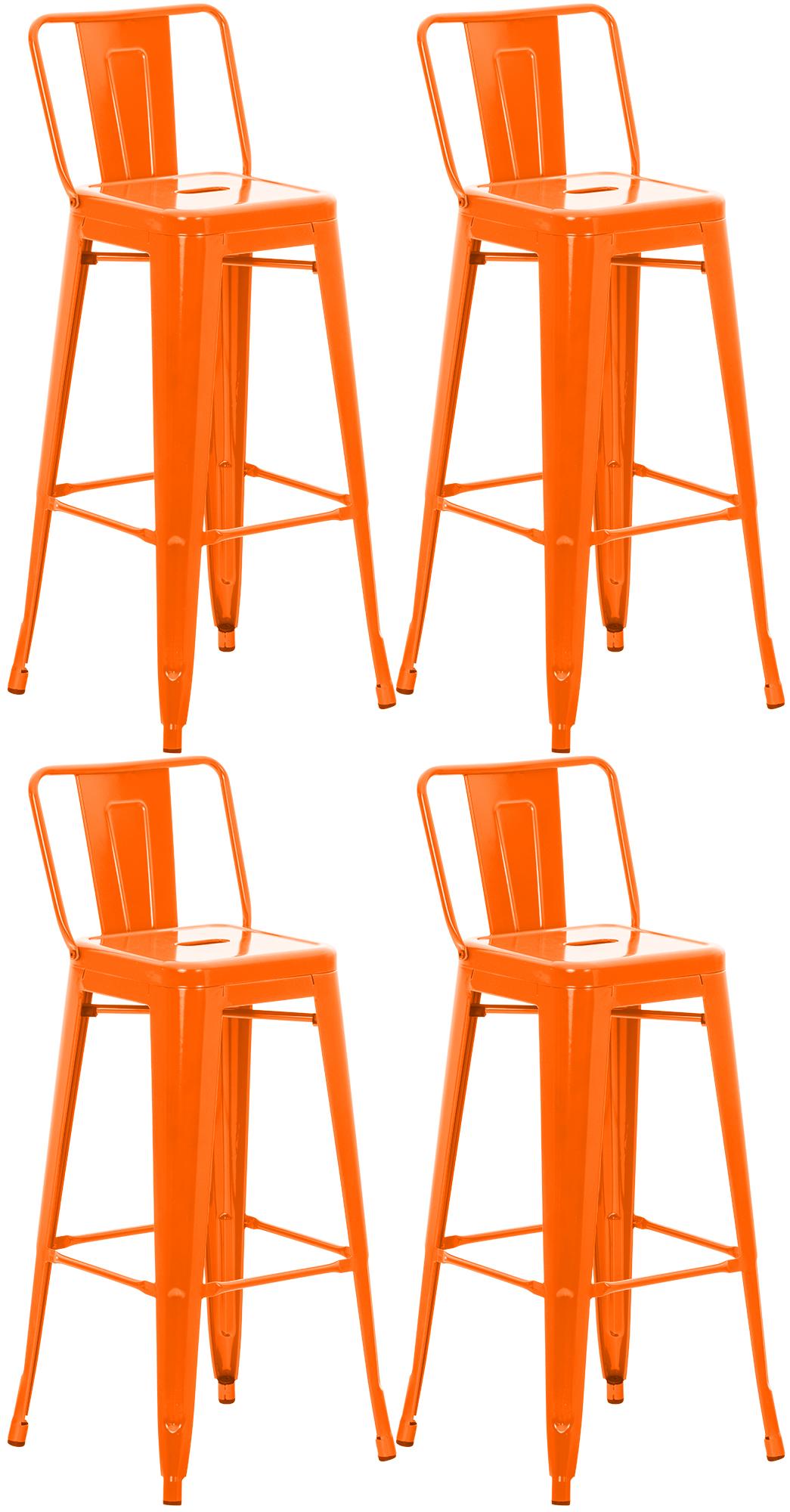 4er Set Barhocker Mason orange
