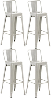 4er Set Barhocker Mason silber