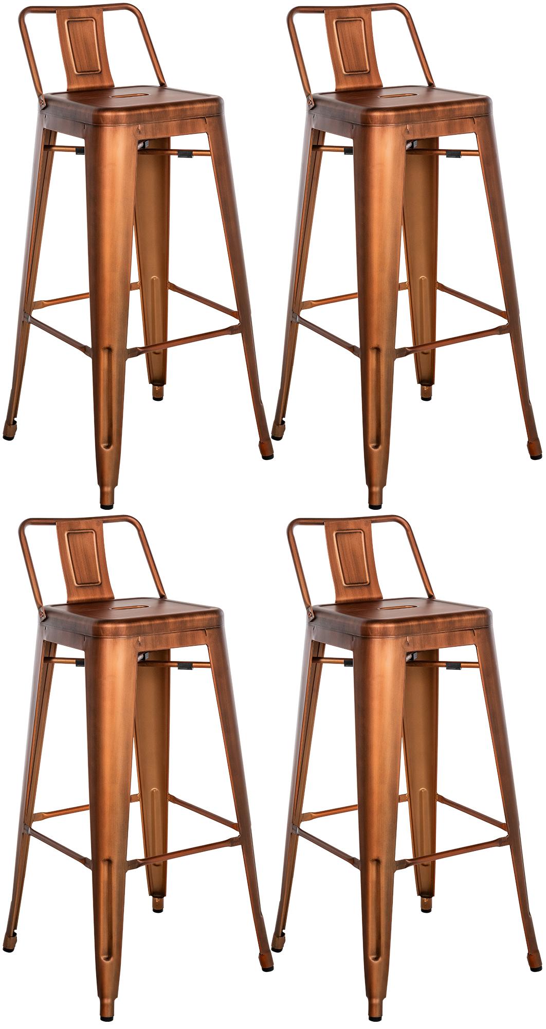 4er Set Barhocker Mason kupfer