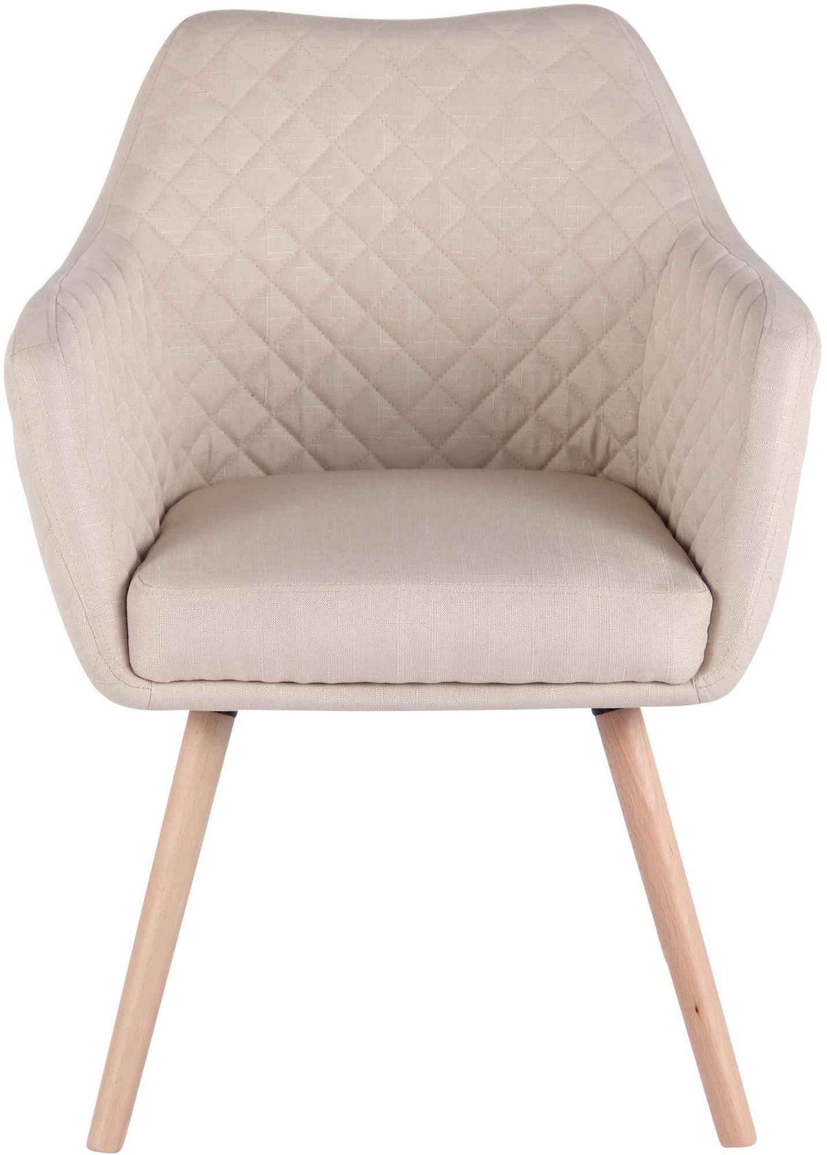 Eetkamerstoel Gent Stof natura,creme creme
