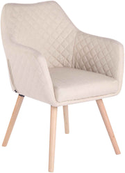 Eetkamerstoel Gent Stof natura,creme creme