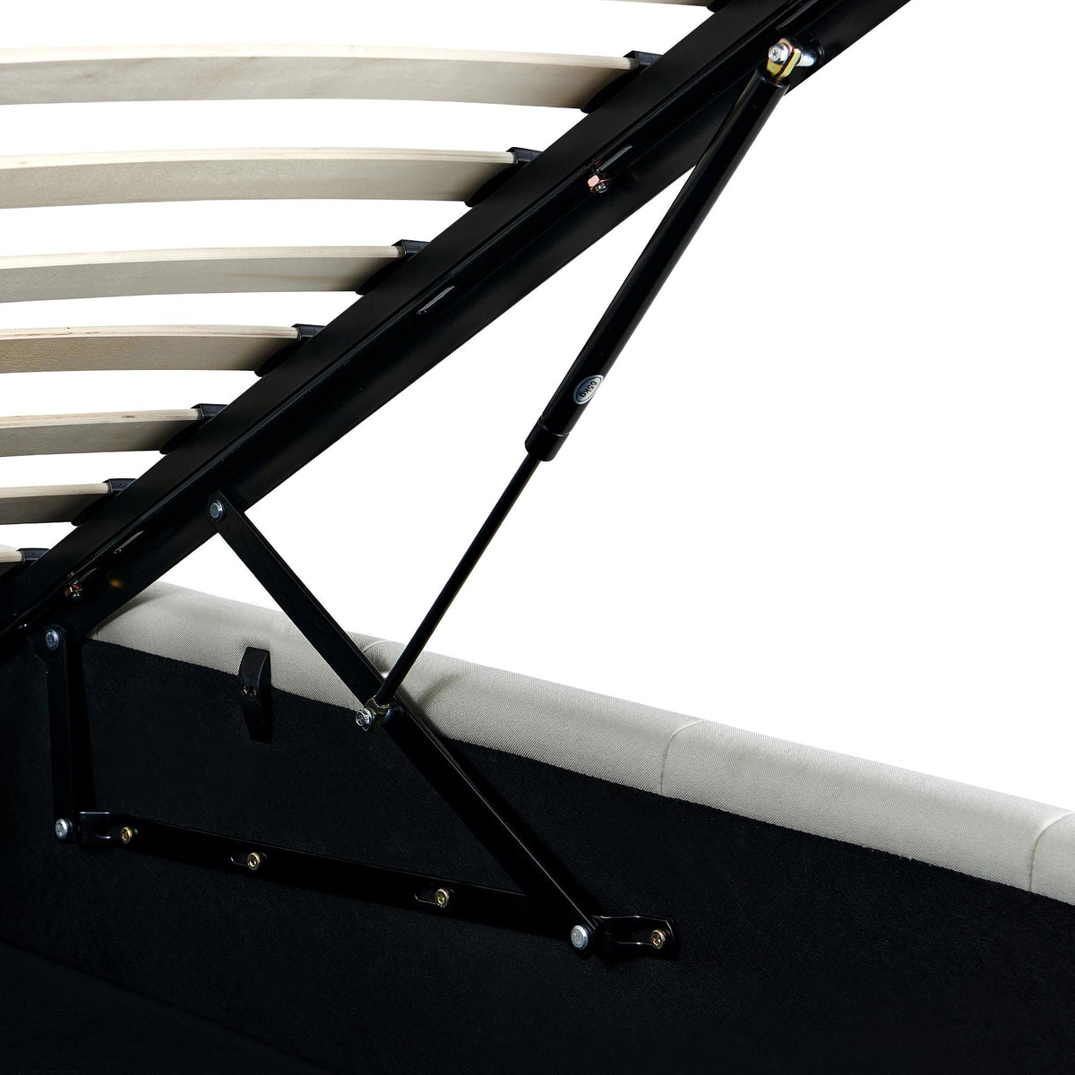 Gestoffeerd bed Ladia creme,160 cm creme