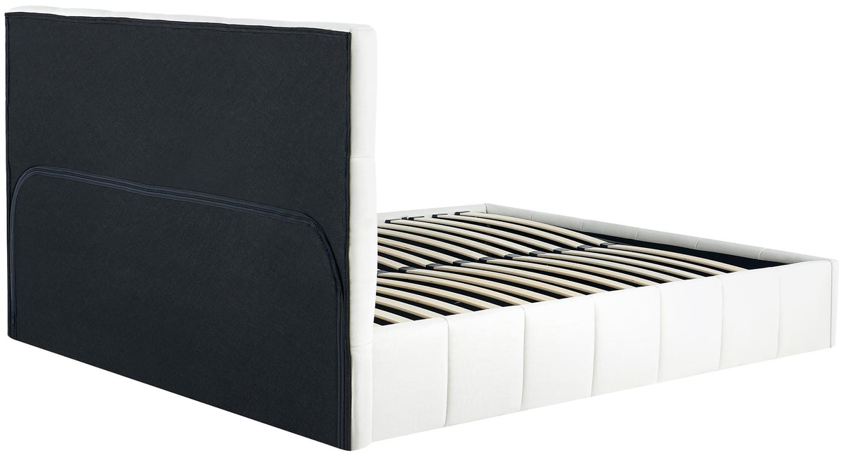 Gestoffeerd bed Ladia creme,160 cm creme