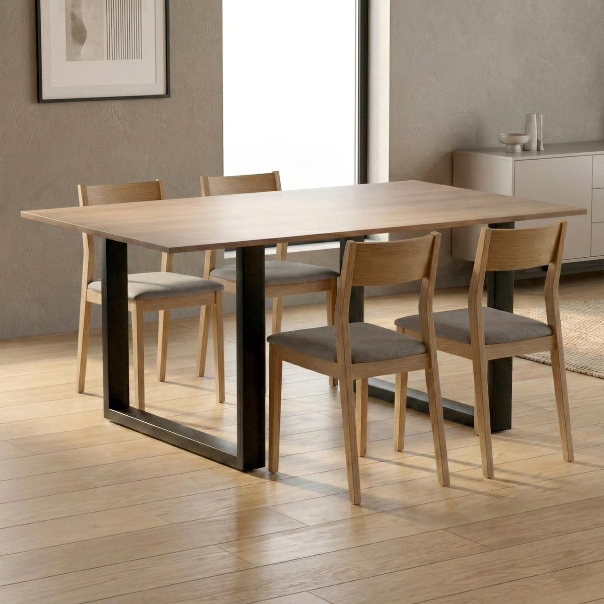 Tafelpoten Ilkan 90 cm,zwart schwarz