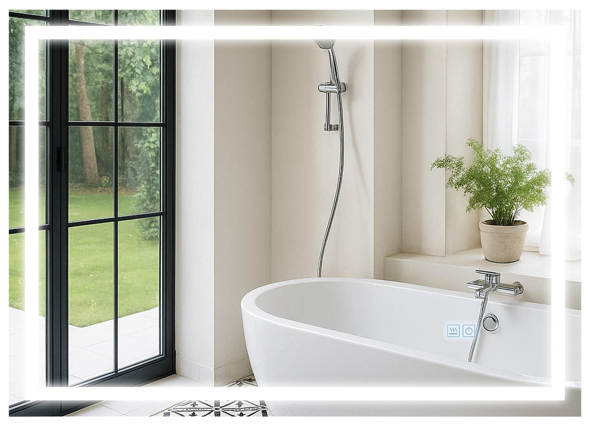 Badkamerspiegel Jaffrey met Bluetooth 50x70 cm klarglas