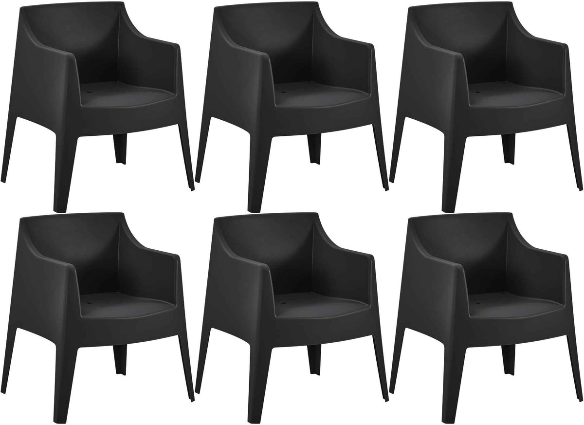 6er Set Stühle Bartal schwarz