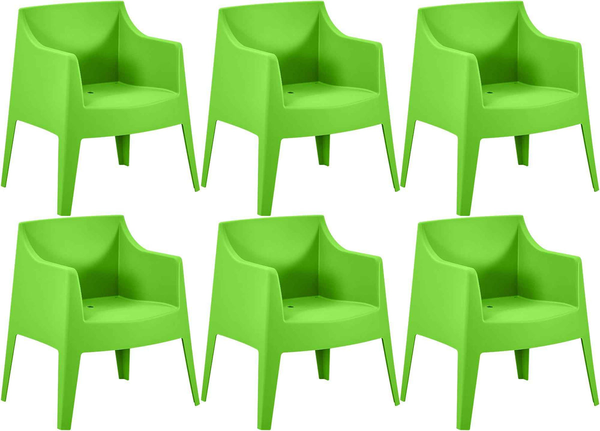 6er Set Stühle Bartal grün