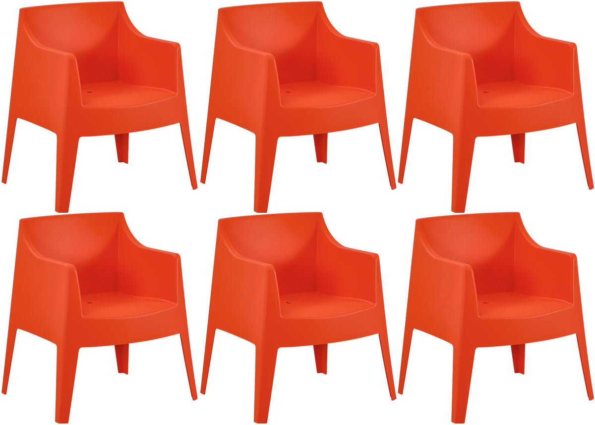6er Set Stühle Bartal orange