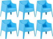 6er Set Stühle Bartal blau