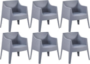 6er Set Stühle Bartal grau