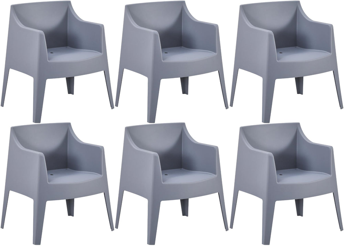 6er Set Stühle Bartal grau