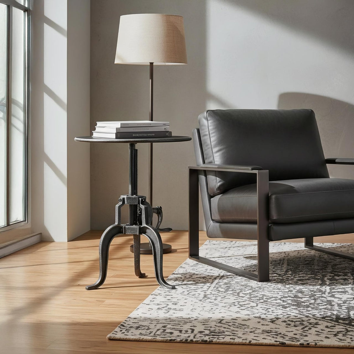 Bijzettafel Marcos 50 cm antiek zilver antik silber