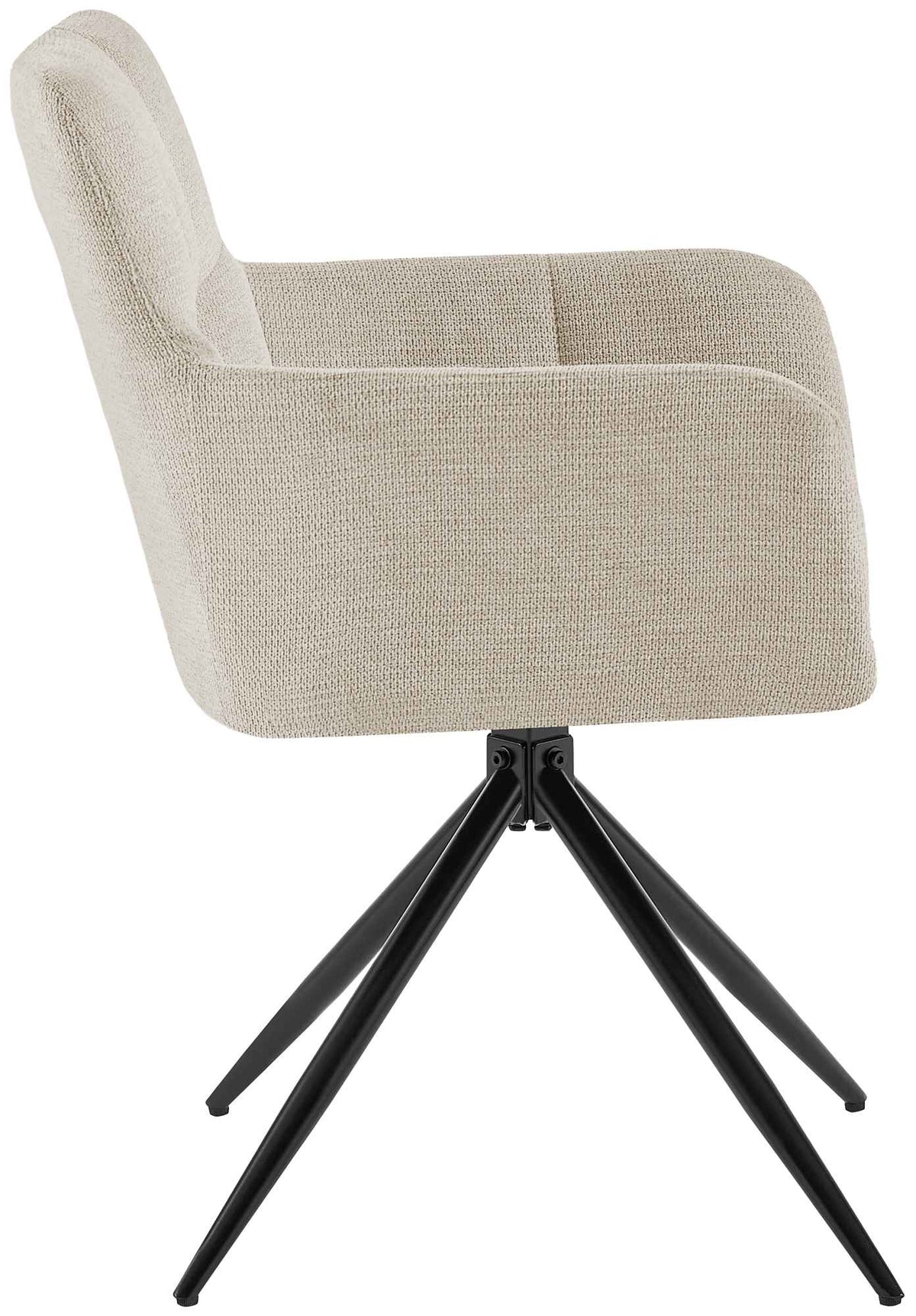 Set van 2 eetkamerstoelen Jonah stof creme creme