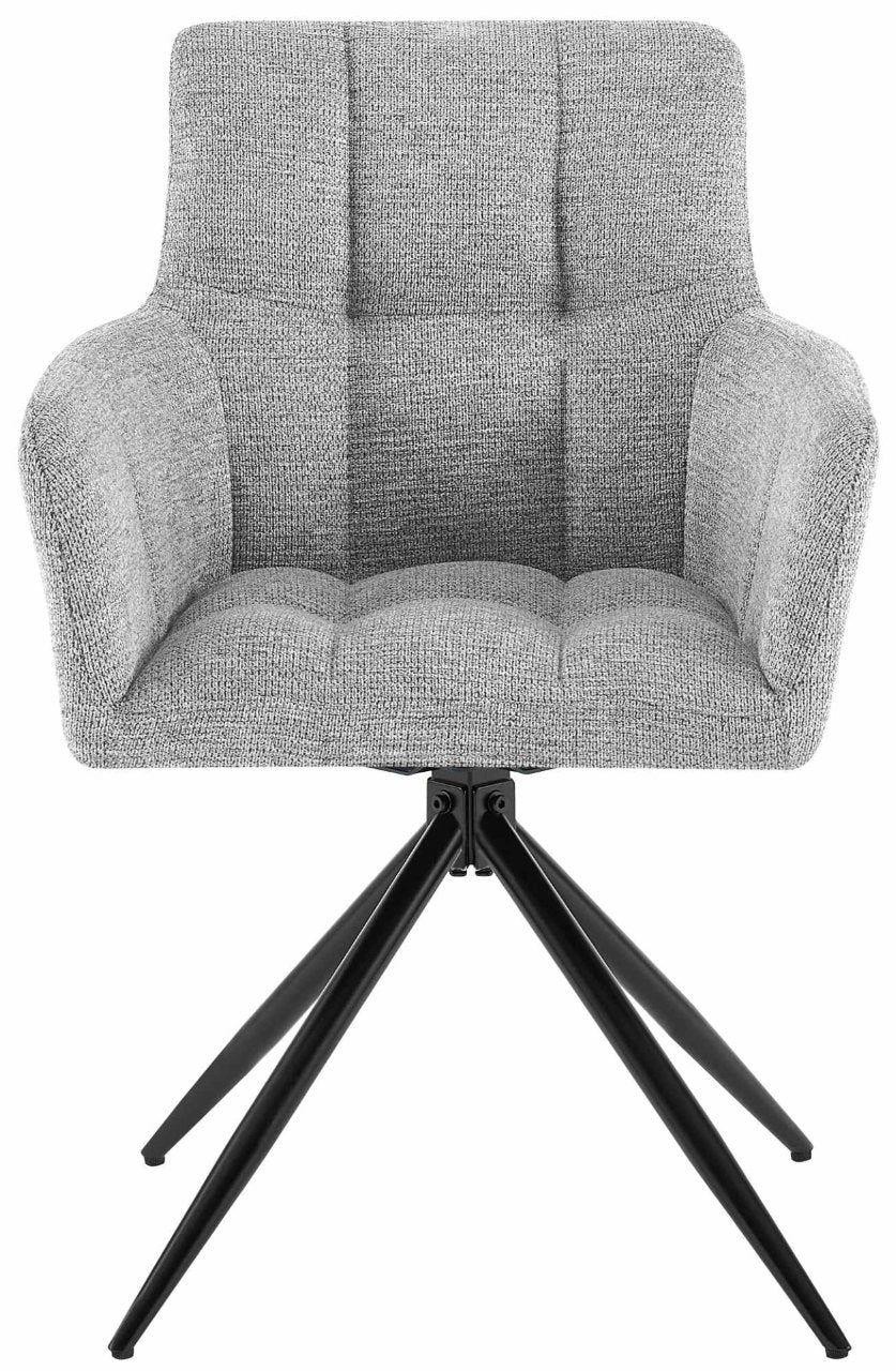 Set van 2 eetkamerstoelen Jonah stof licht grijs hellgrau