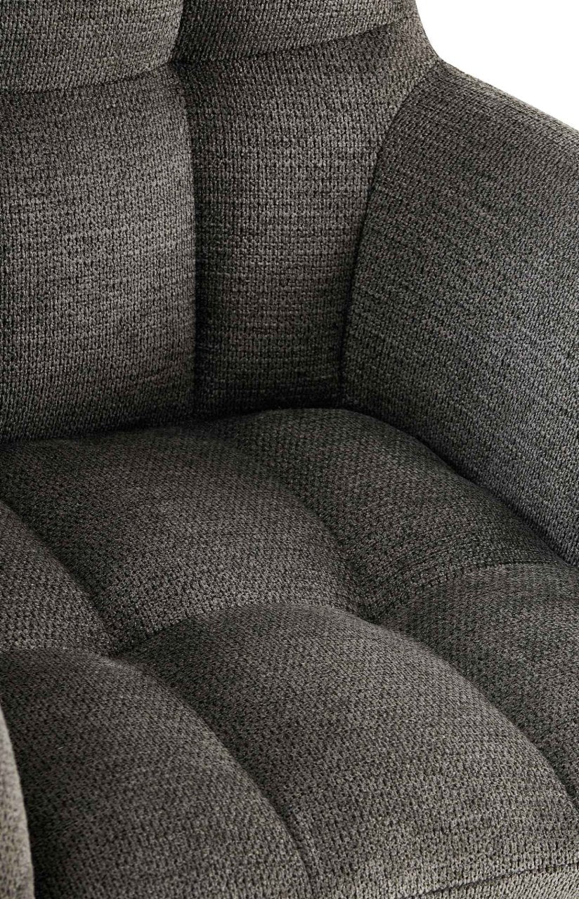 Set van 2 eetkamerstoelen Jonah stof donkergrijs dunkelgrau
