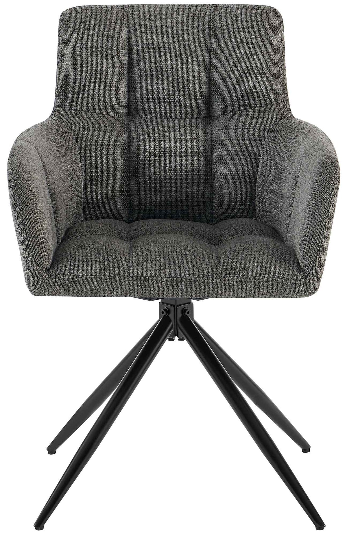Set van 2 eetkamerstoelen Jonah stof donkergrijs dunkelgrau