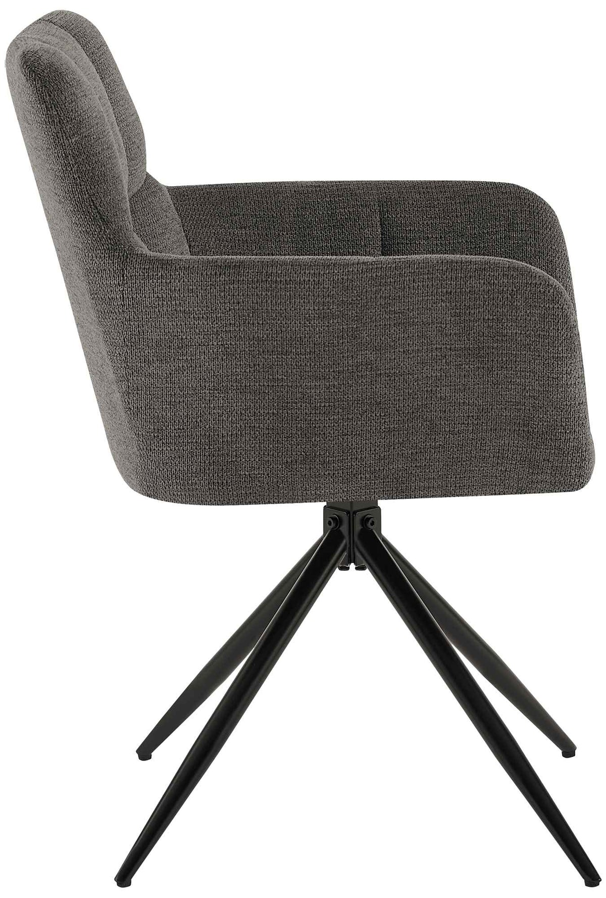 Set van 2 eetkamerstoelen Jonah stof donkergrijs dunkelgrau