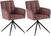 Set van 2 eetkamerstoelen Jonah stof robijnrood rubinrot