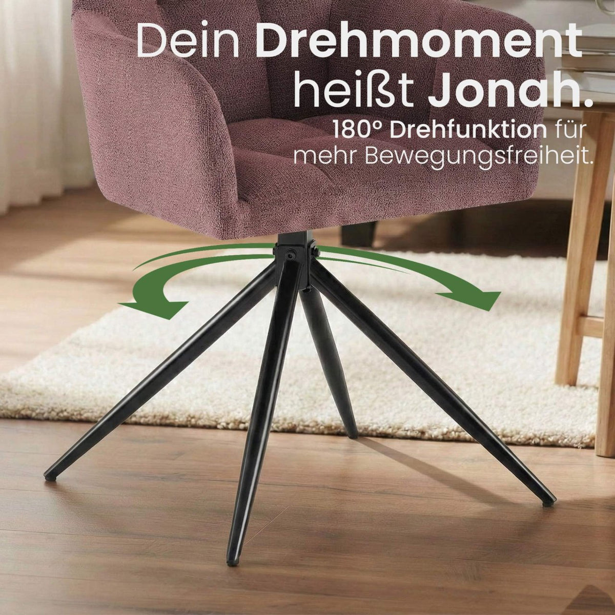 Set van 2 eetkamerstoelen Jonah stof robijnrood rubinrot