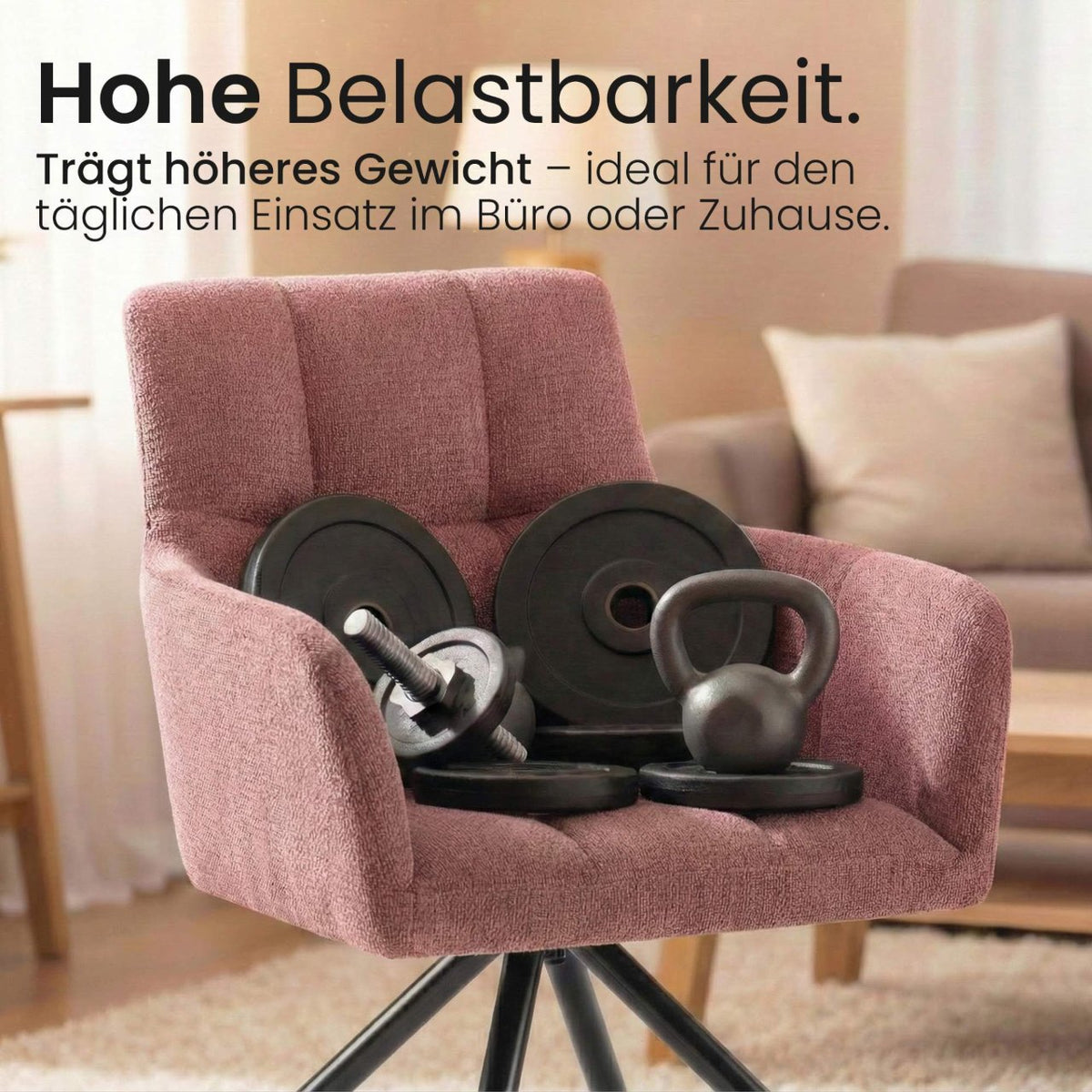 Set van 2 eetkamerstoelen Jonah stof robijnrood rubinrot