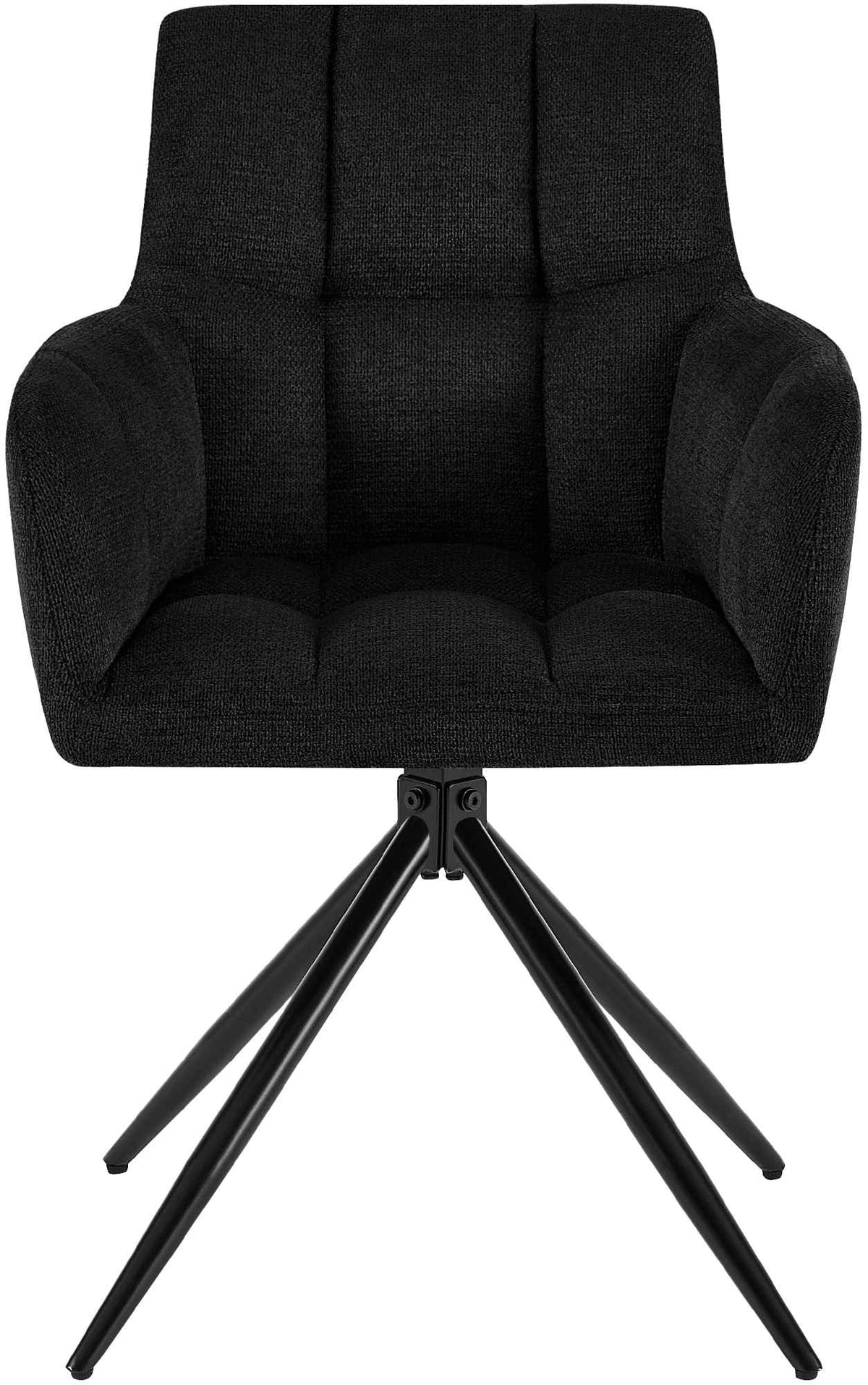 Set van 2 eetkamerstoelen Jonah stof zwart schwarz