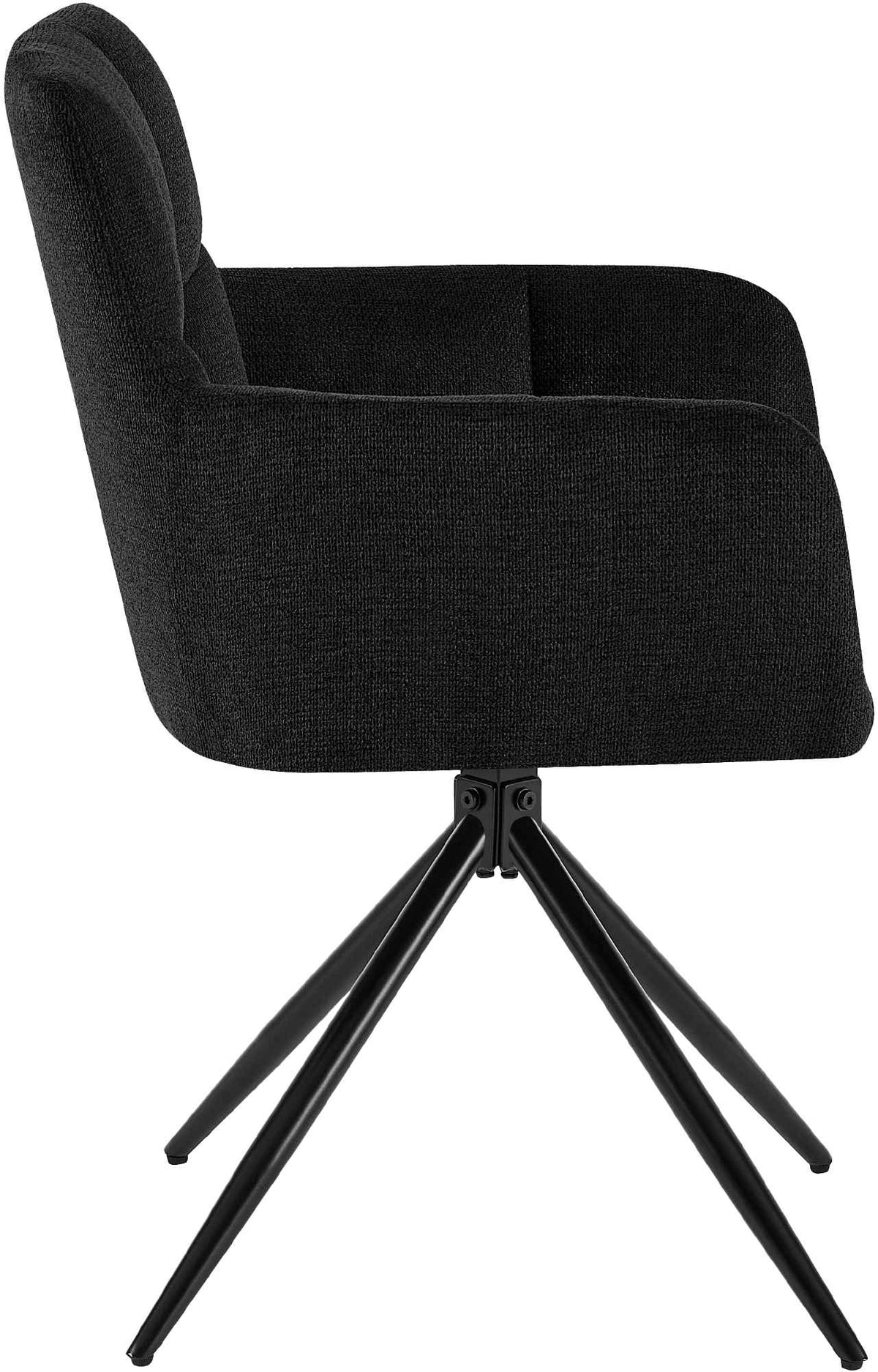 Set van 2 eetkamerstoelen Jonah stof zwart schwarz