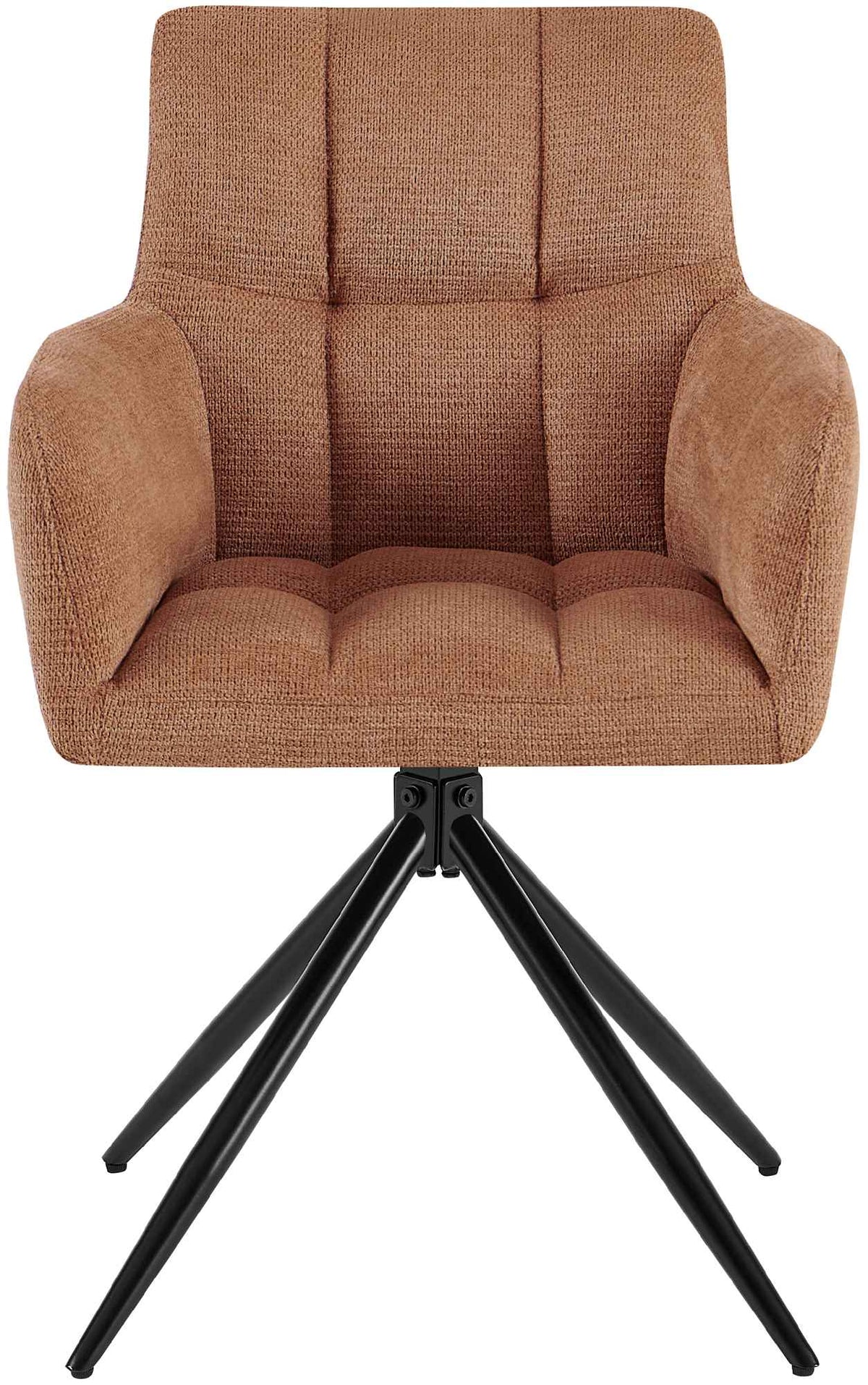 Set van 2 eetkamerstoelen Jonah stof oranje orange