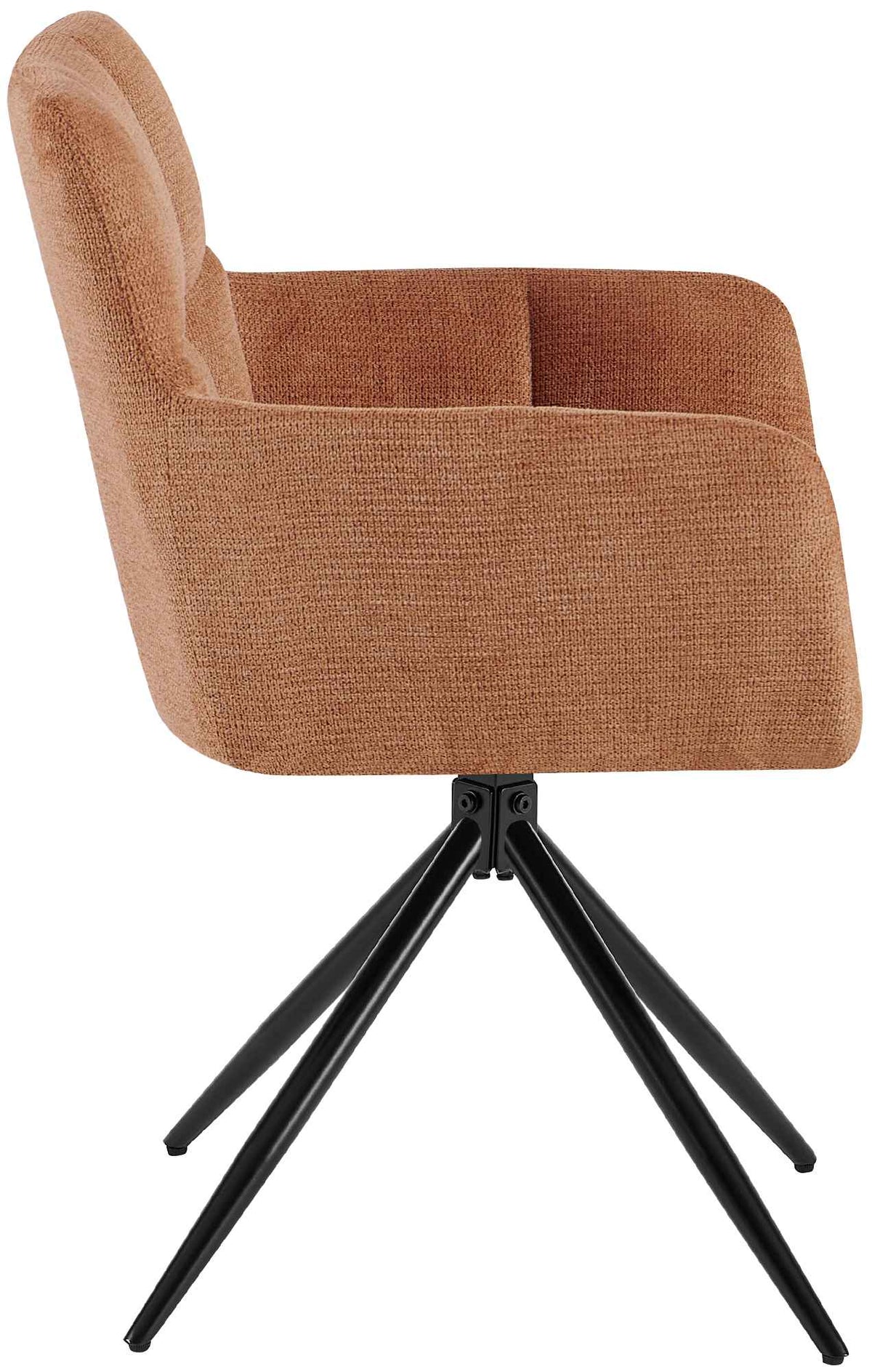 Set van 2 eetkamerstoelen Jonah stof oranje orange