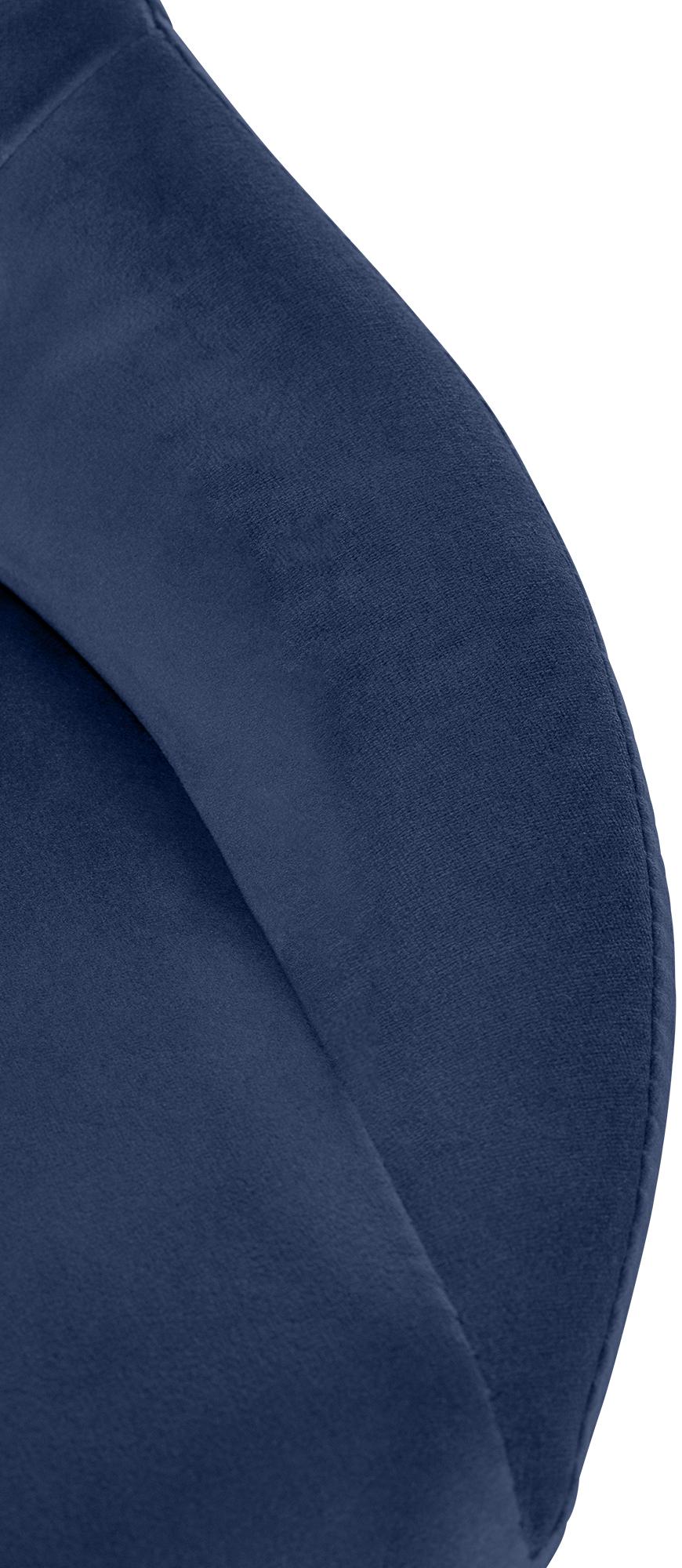 Set van 2 Barkrukken Milet Fluweel blauw,Metaal Goud blau