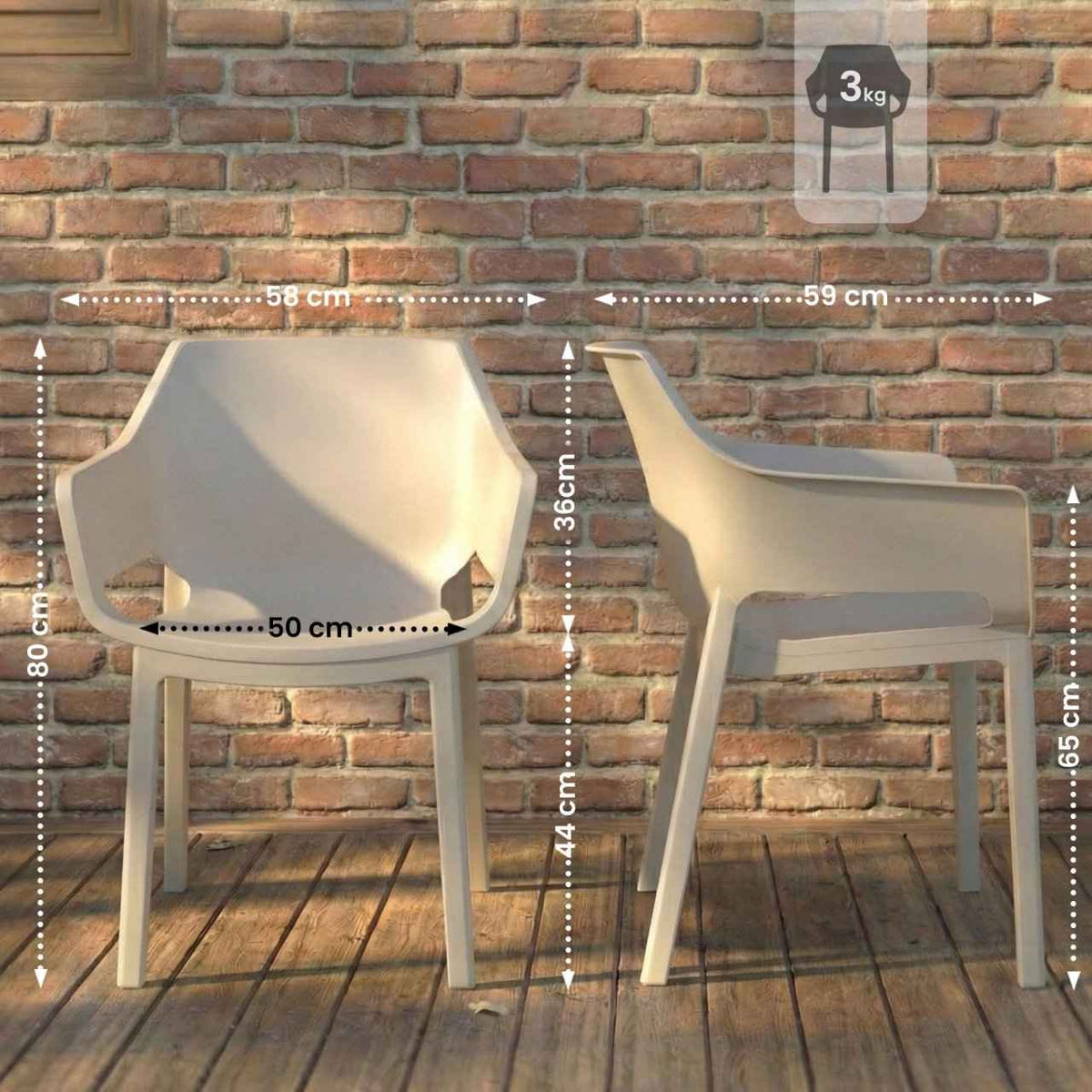 Stuhl Dora taupe