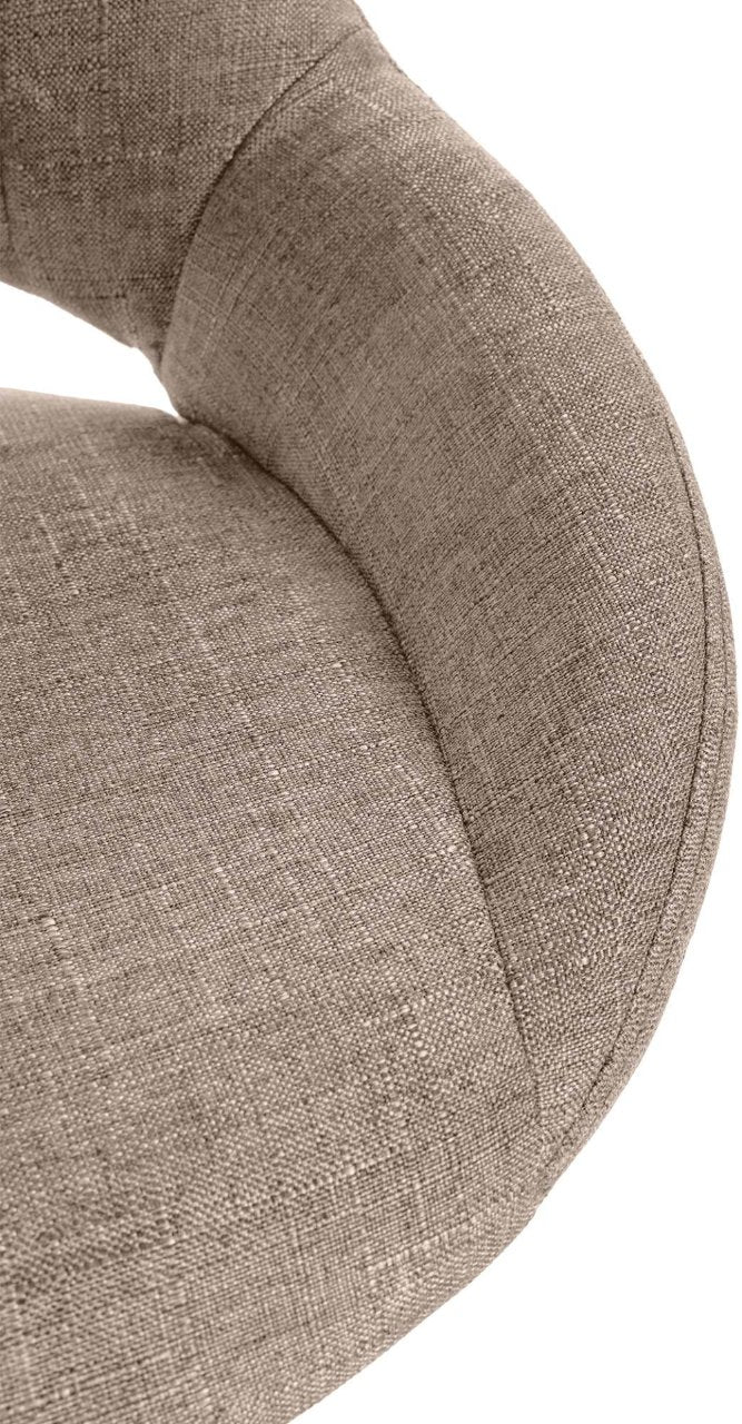 Barkruk Milet stof taupe,goud taupe