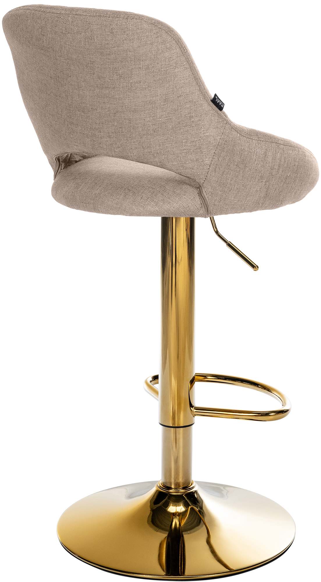 Barkruk Milet stof taupe,goud taupe