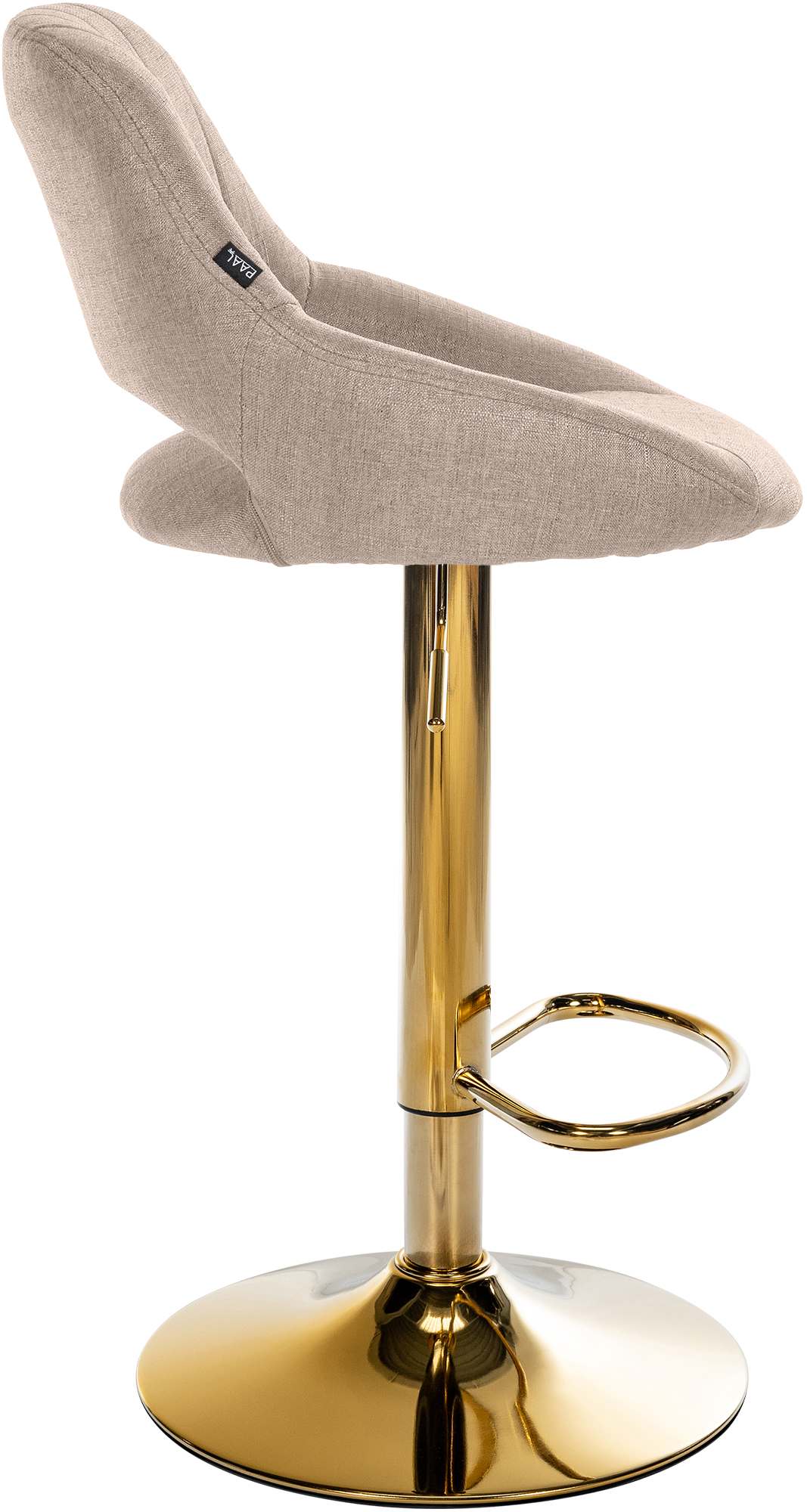 Barkruk Milet stof taupe,goud taupe