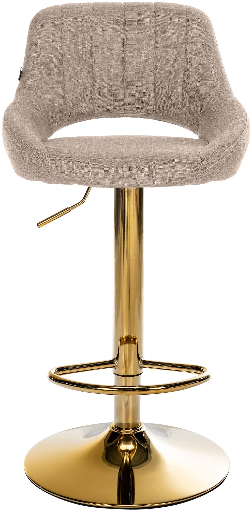 Barkruk Milet stof taupe,goud taupe