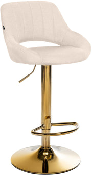 Barkruk Milet stof creme,goud creme