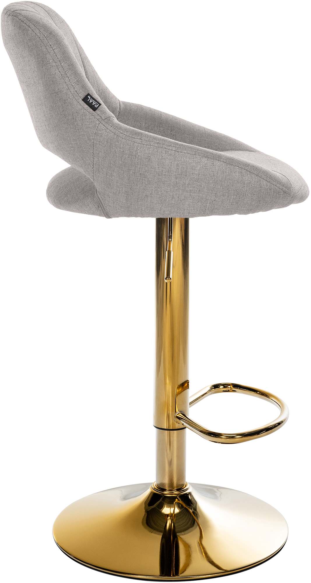 Barkruk Milet stof grijs,goud grau