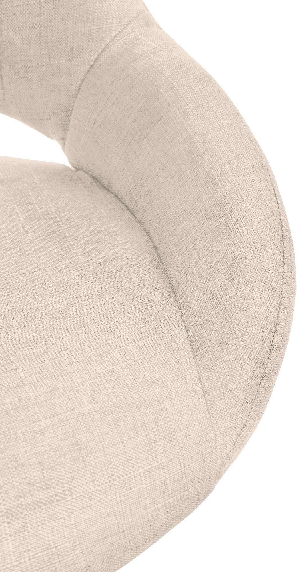 Set van 2 barkrukken Milet stof creme,Metaal Goud creme
