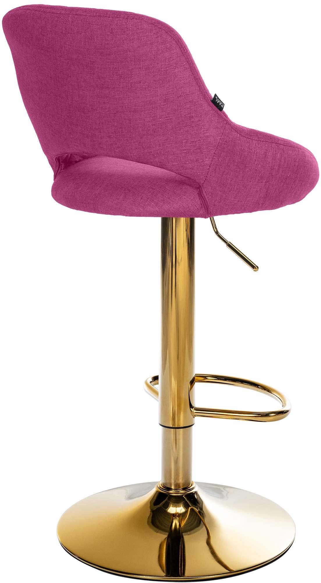 Set van 2 barkrukken Milet stof purper,Metaal Goud lila