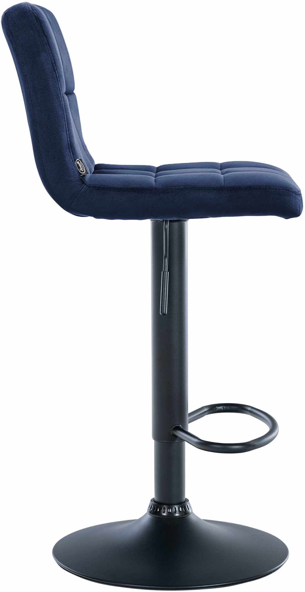Barkruk Peru Fluweel blauw,zwart blau