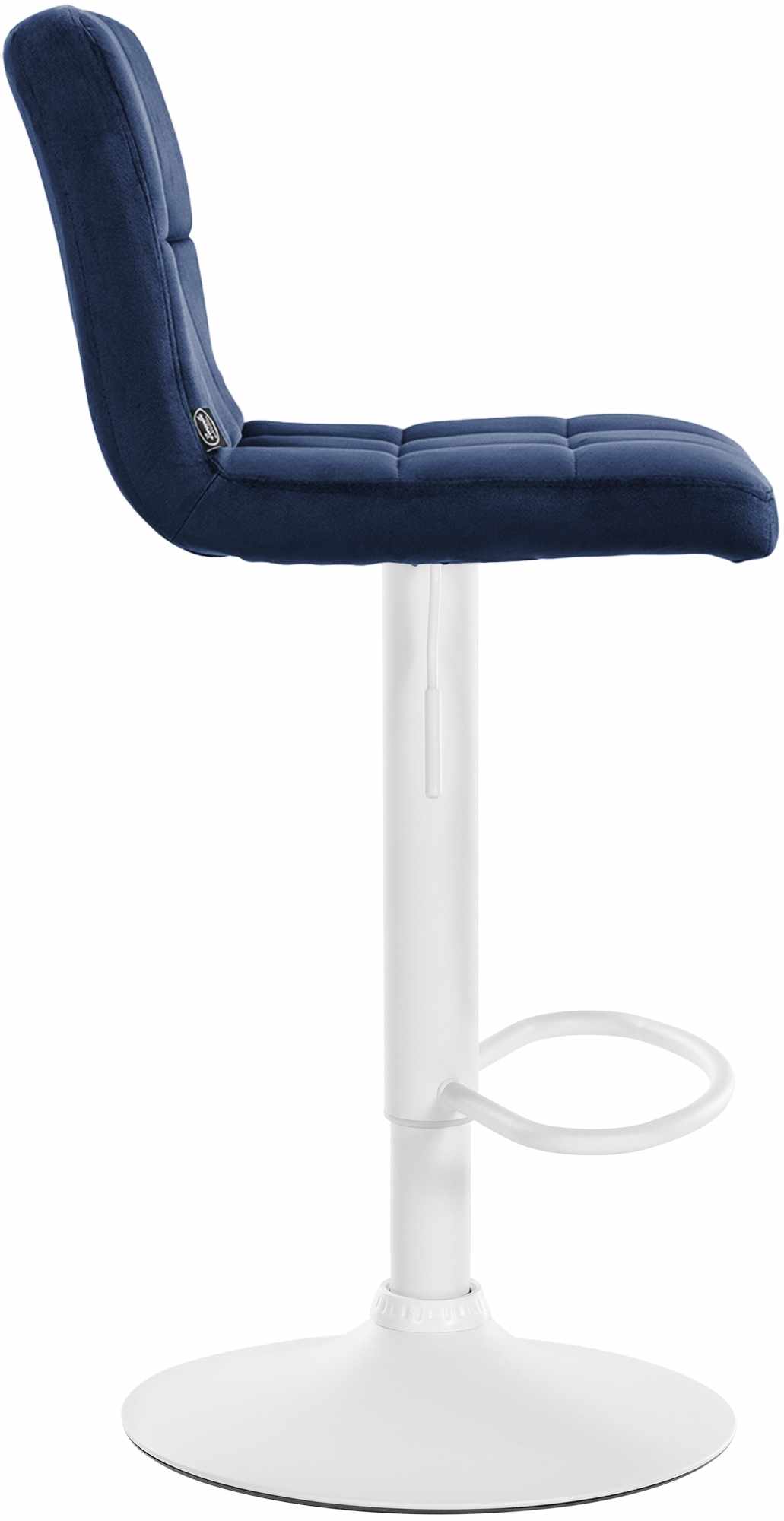 Barkruk Peru Fluweel blauw,wit blau