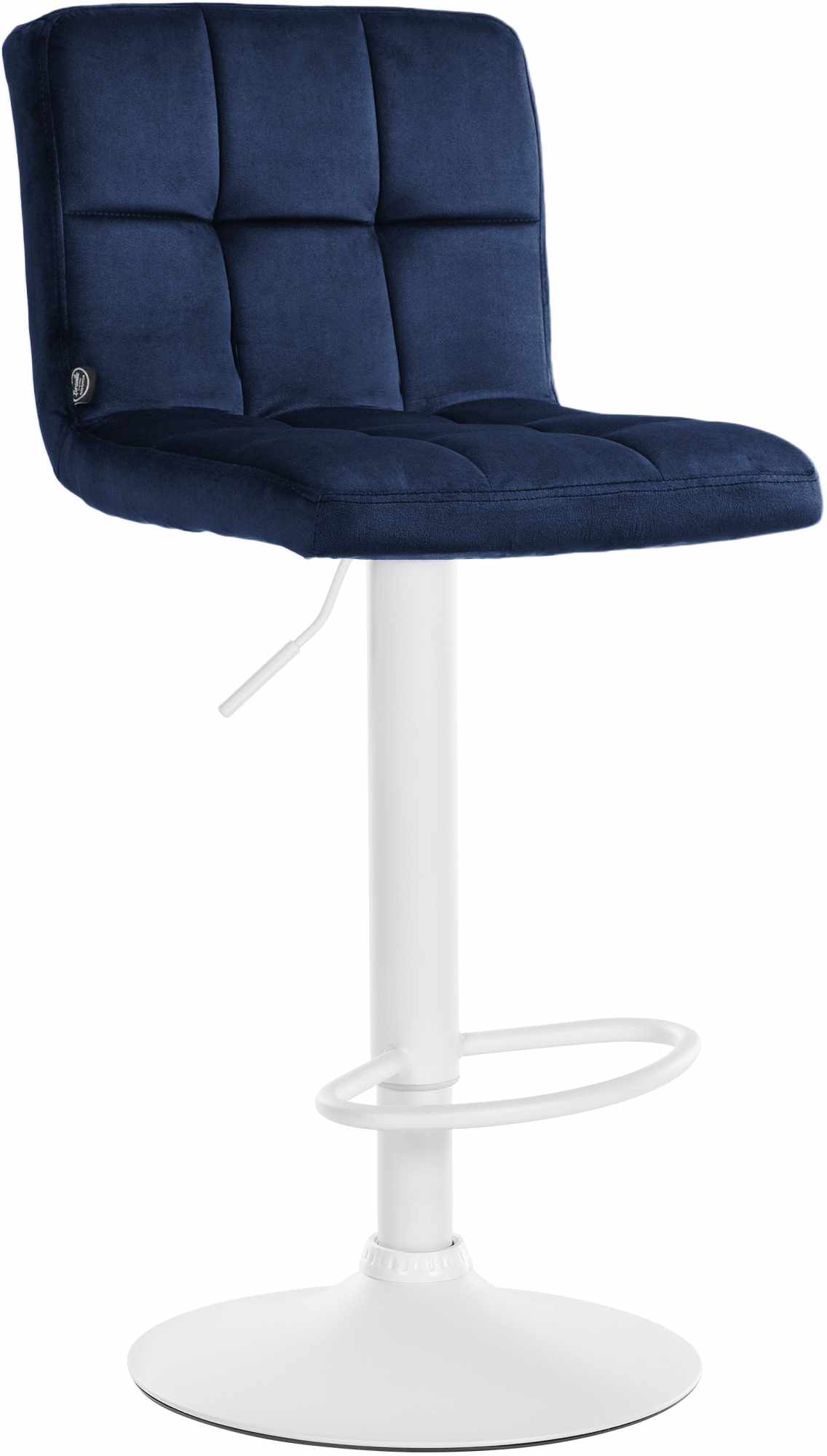 Barkruk Peru Fluweel blauw,wit blau