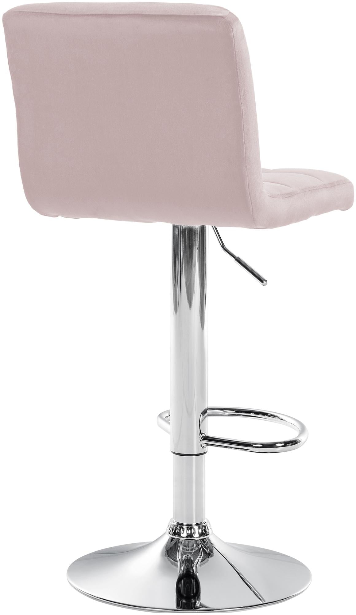Barkruk Peru Fluweel rosa,chroom rosa