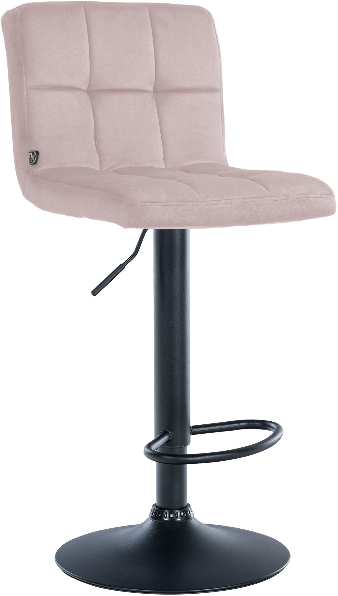 Barkruk Peru Fluweel rosa,zwart rosa