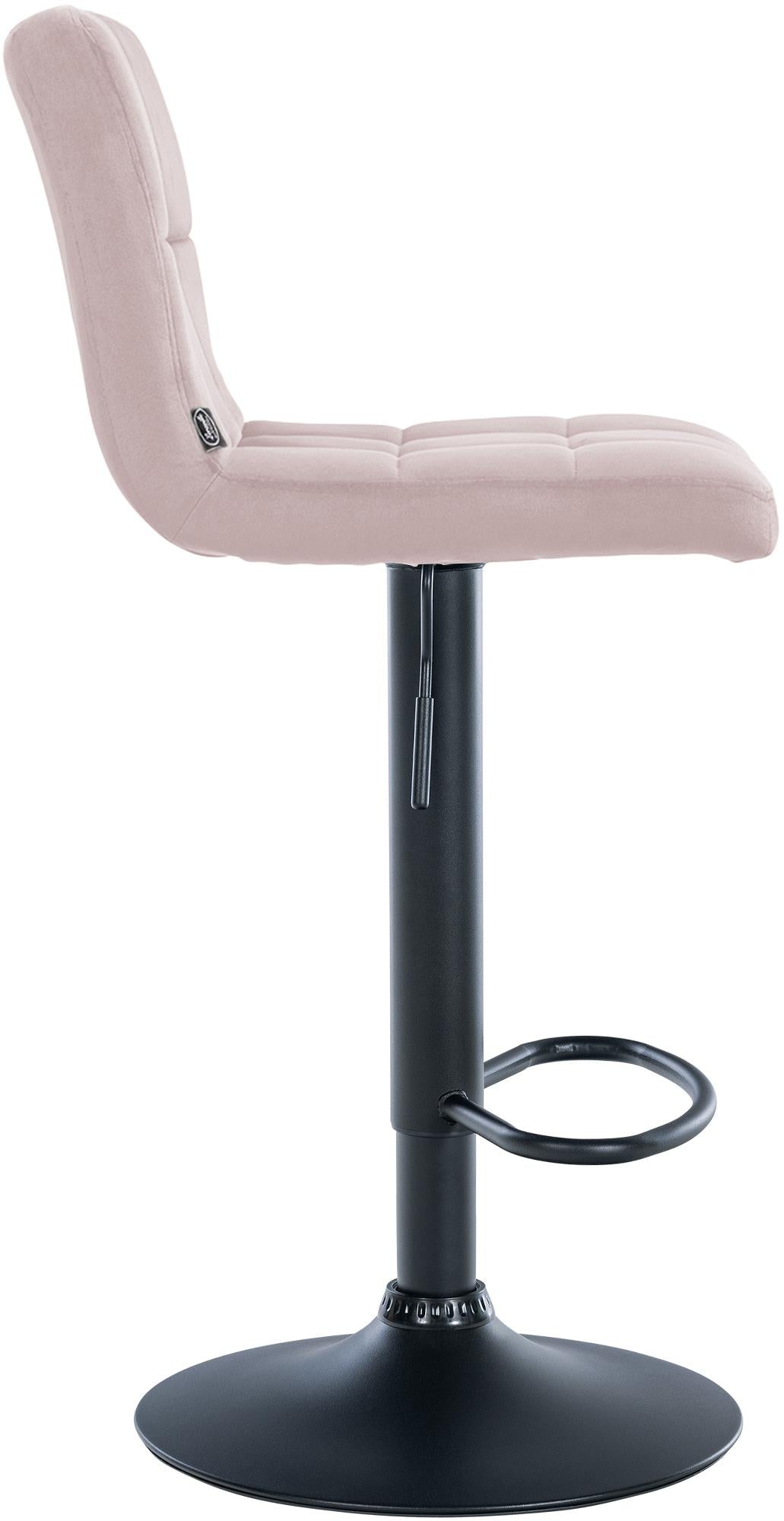 Set van 2 Barkrukken Peru Fluweel rosa,zwart rosa