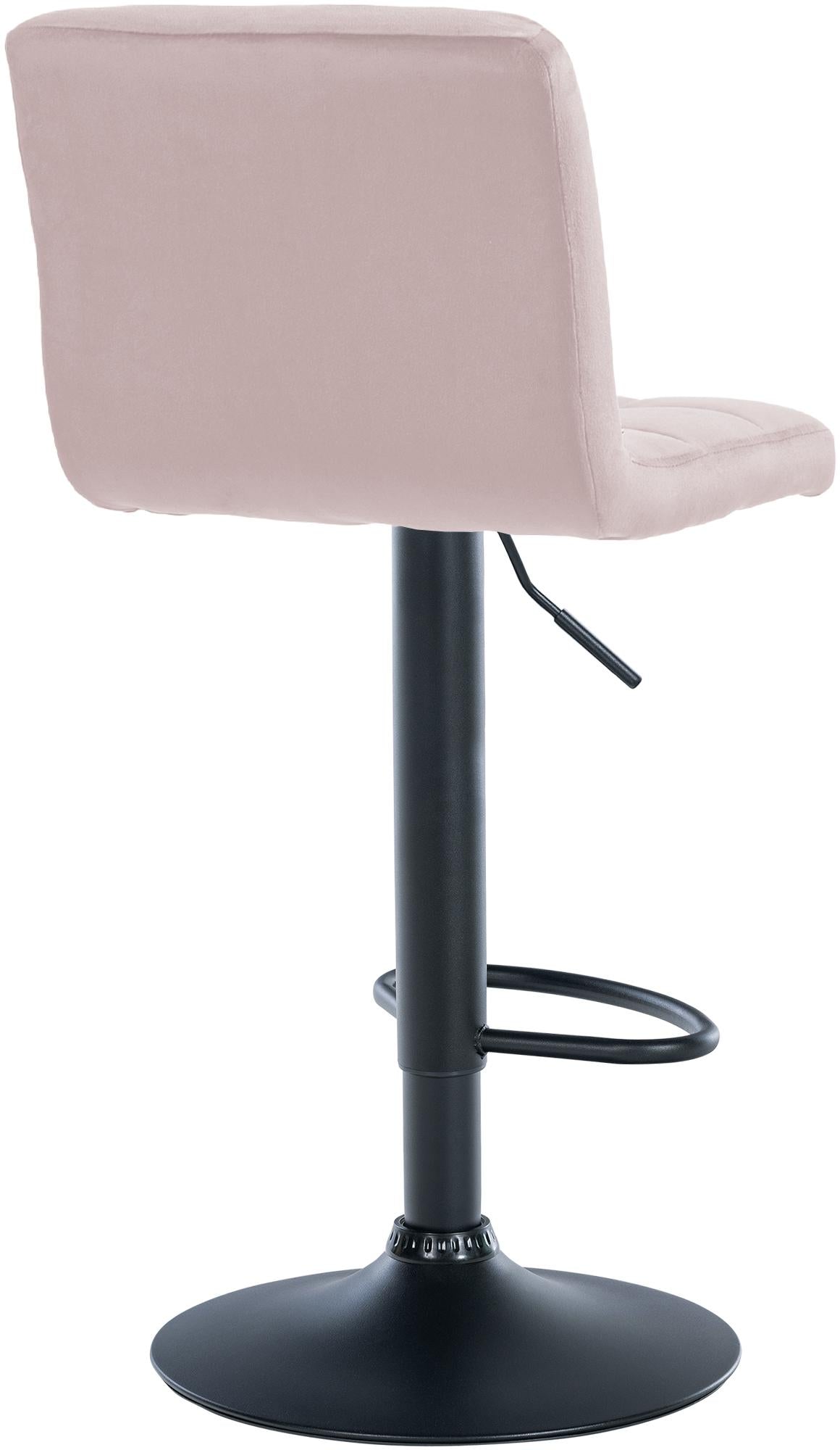 Set van 2 Barkrukken Peru Fluweel rosa,zwart rosa