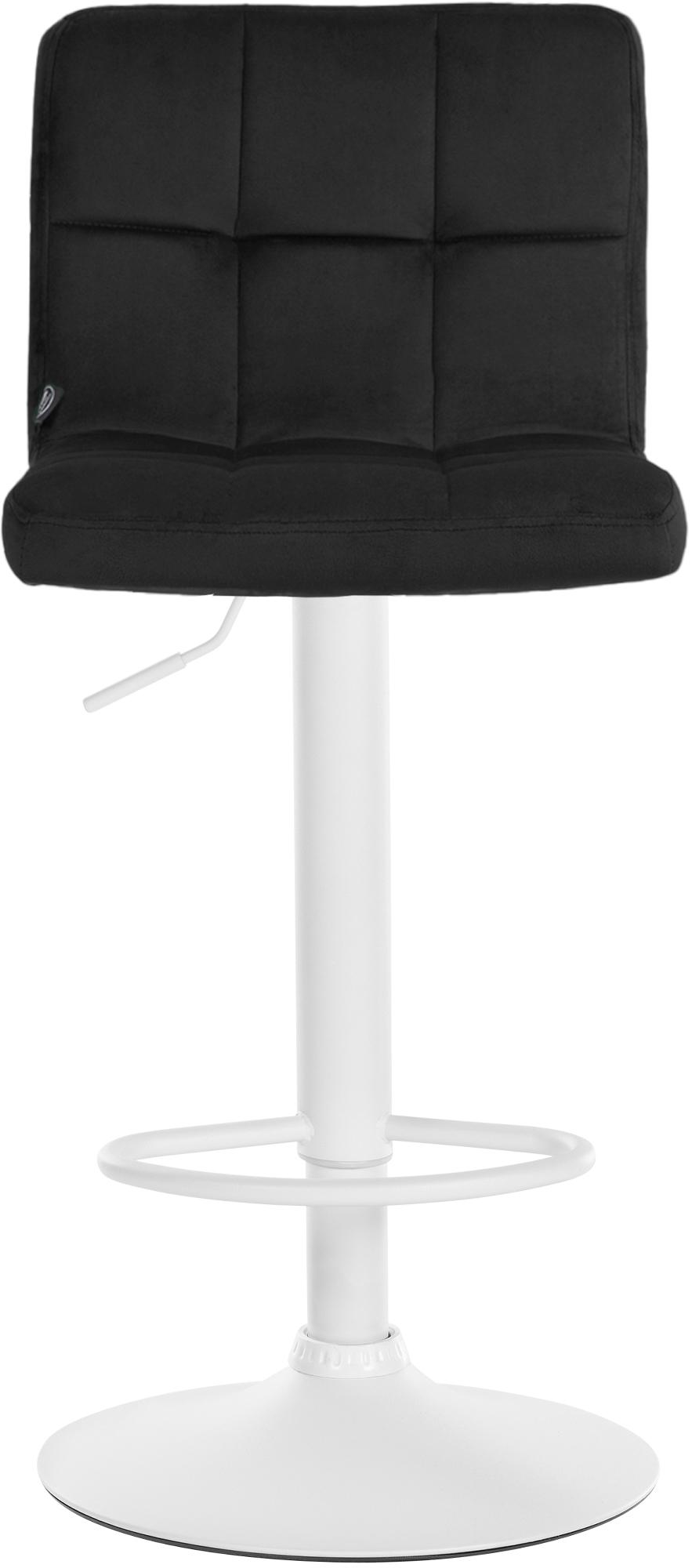 Set van 2 Barkrukken Peru Fluweel zwart,wit schwarz